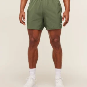 men’s olive green training shorts